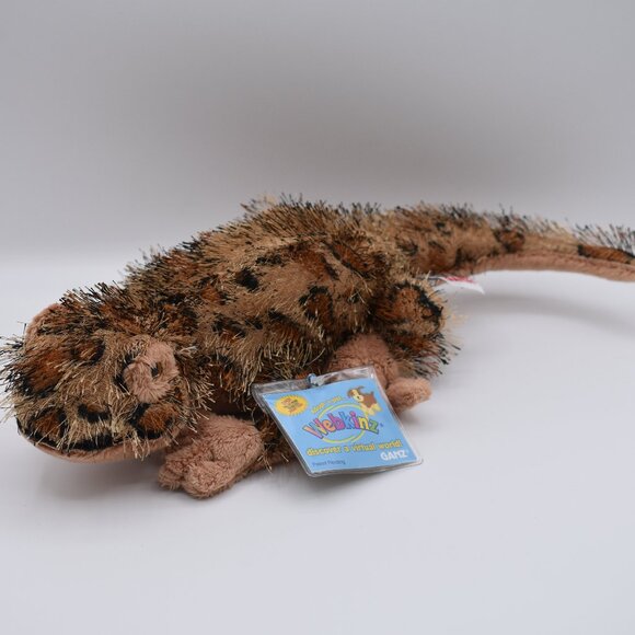 Ganz Webkinz Leopard Lizard Plush 14" Stuffed Animal Toy #HM198 CODED Unused - Picture 1 of 9